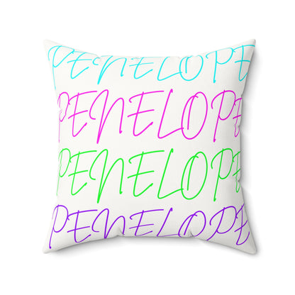 Bright Names Spun Polyester Square Pillow