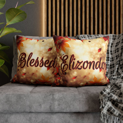 Fall Leaves Name Square Pillow/Case