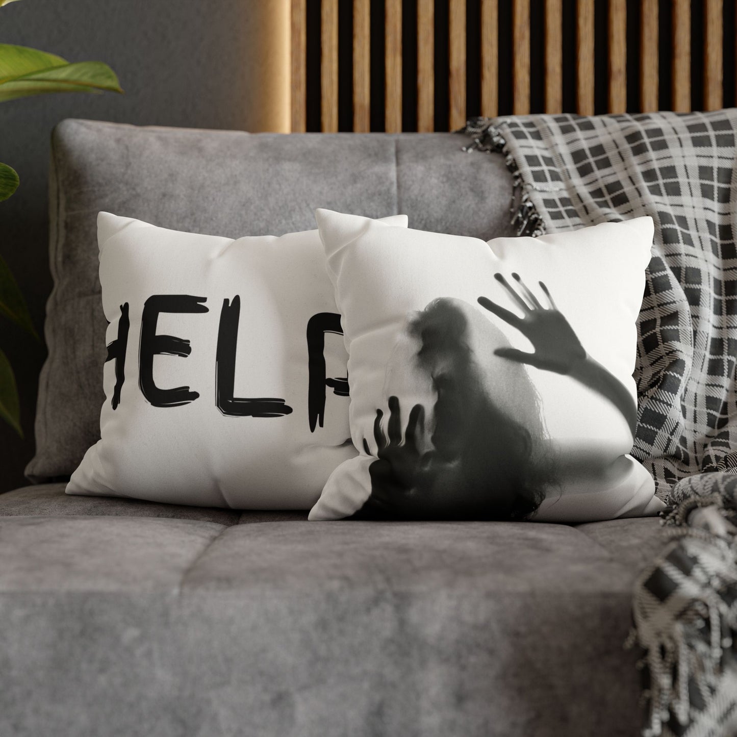 Help / Name Faux Suede Square Pillowcase