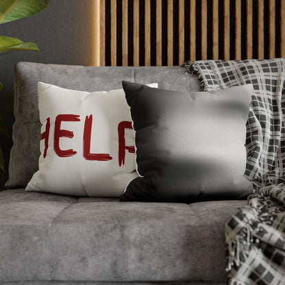 Help Face / Name Faux Suede Square Pillowcase