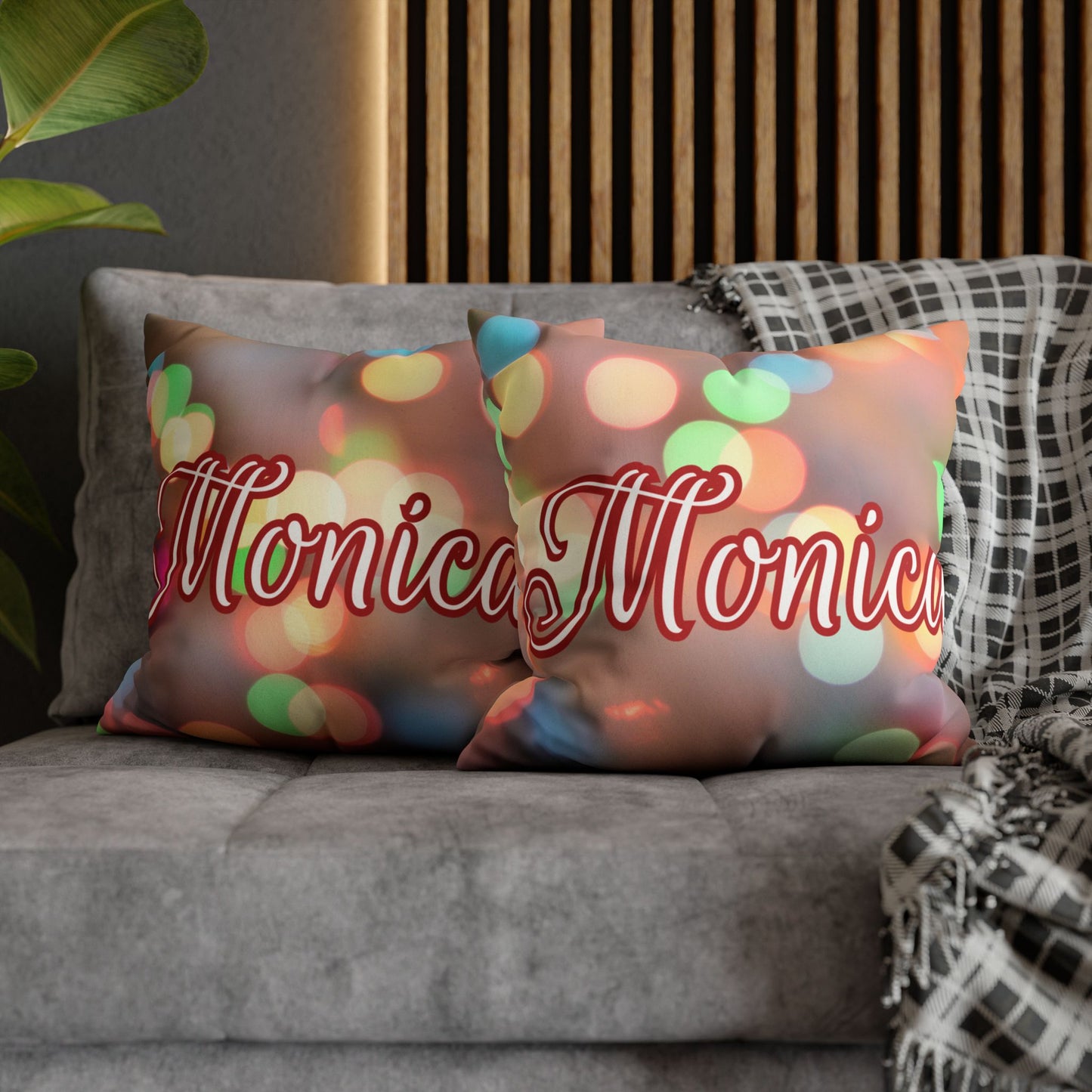 Blurred Lights Name Square Pillow/Case