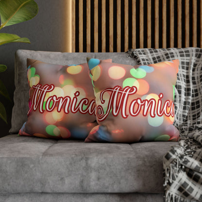Blurred Lights Name Square Pillow/Case