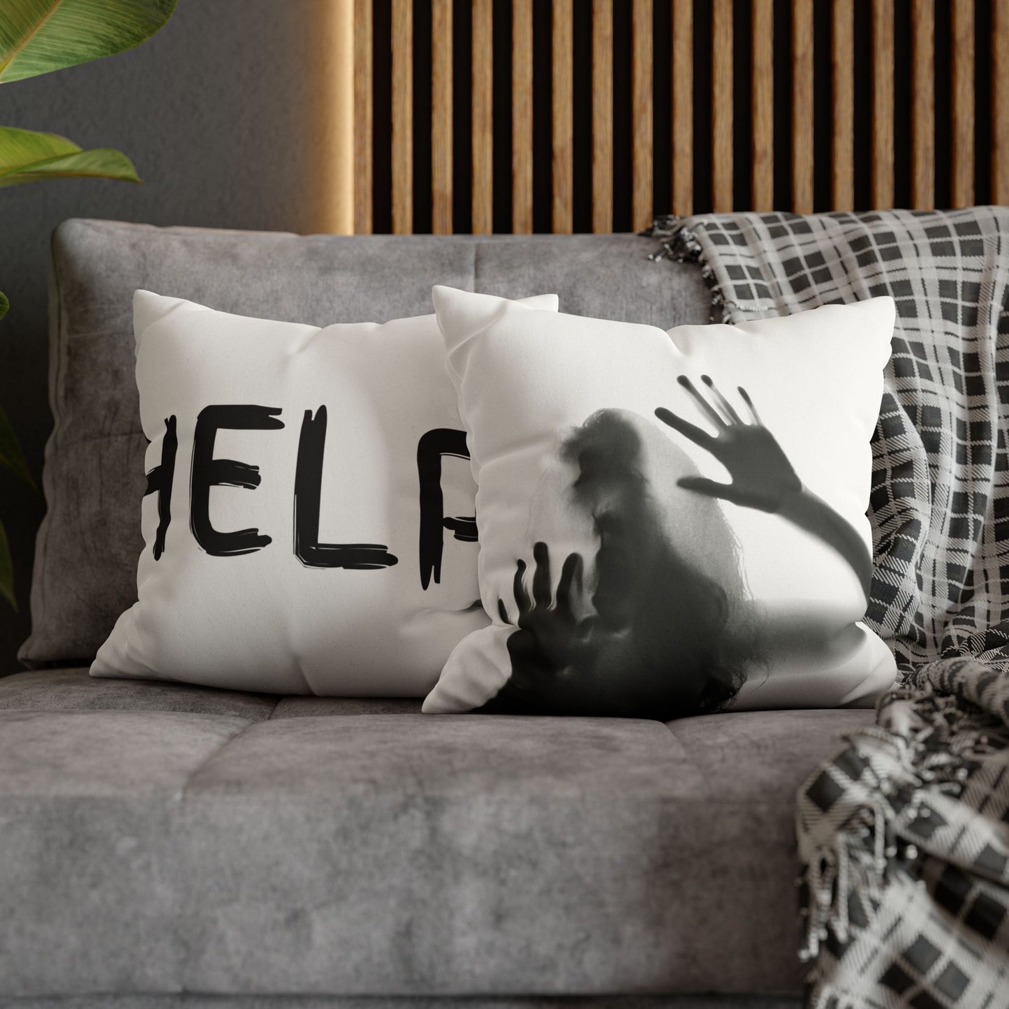 Help / Name Faux Suede Square Pillowcase