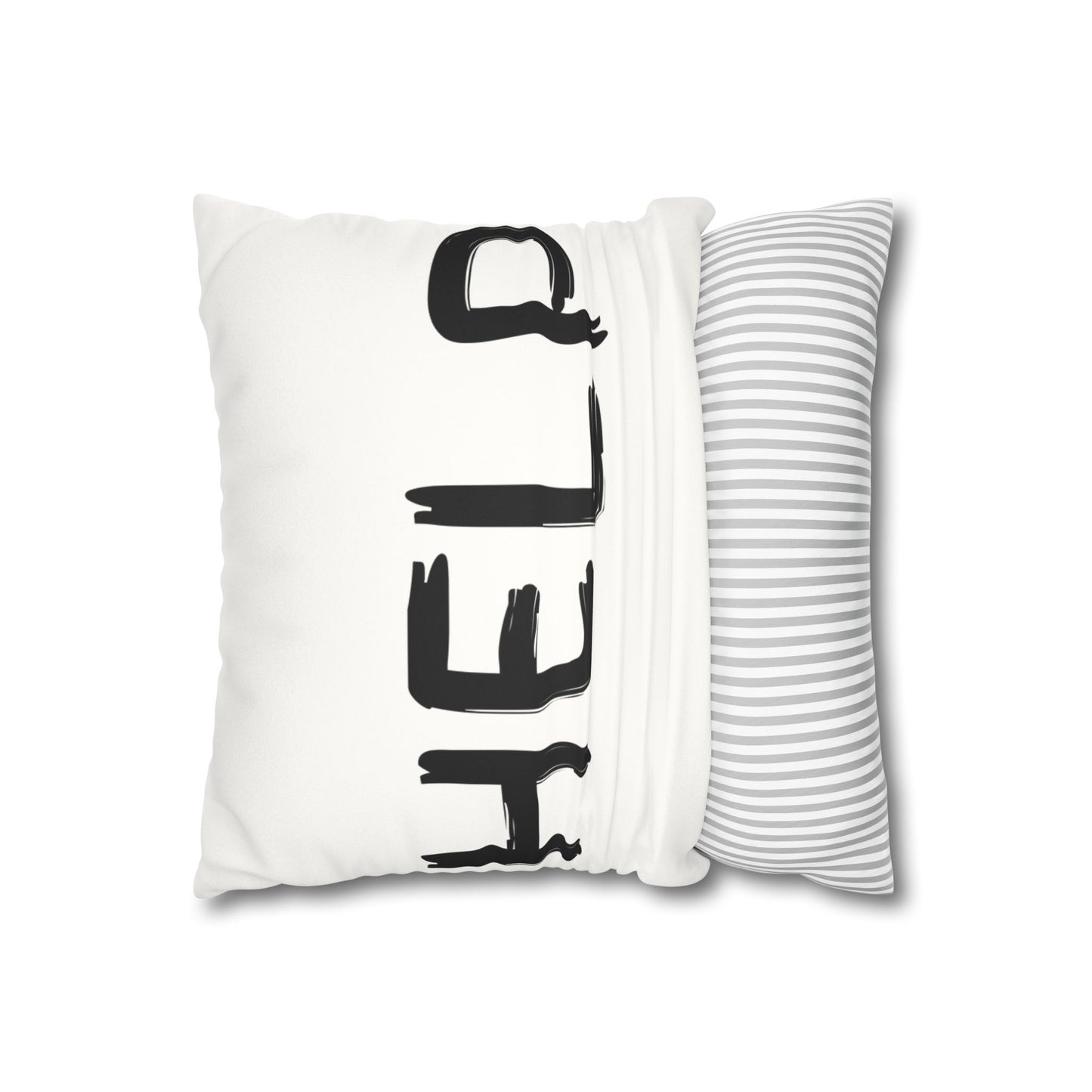 Help Face / Name Faux Suede Square Pillowcase