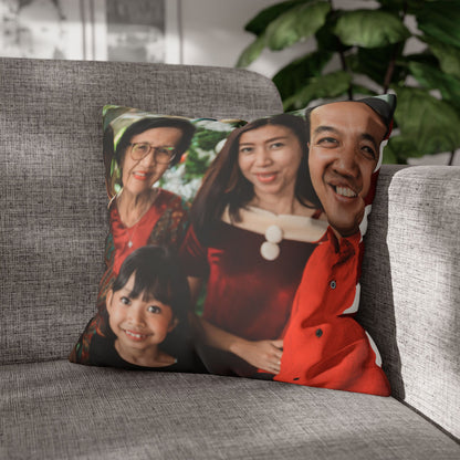 Custom Photo Name Square Pillow/Case