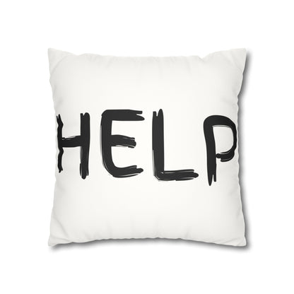 Help Face / Name Faux Suede Square Pillowcase