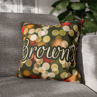 Red Blurred Lights Name Square Pillow/Case
