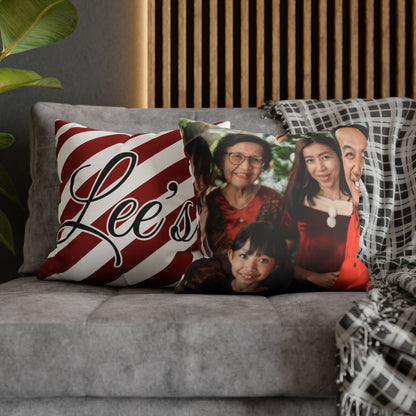 Custom Photo Name Square Pillow/Case