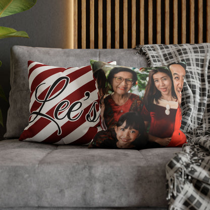 Custom Photo Name Square Pillow/Case