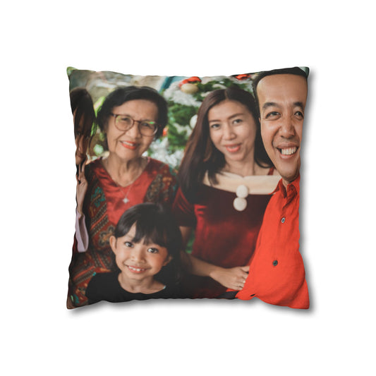 Custom Photo Name Square Pillow/Case