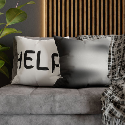 Help Face / Name Faux Suede Square Pillowcase
