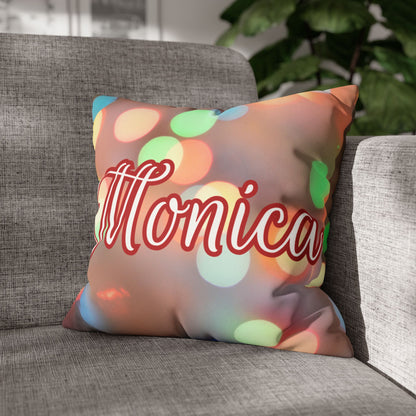 Blurred Lights Name Square Pillow/Case