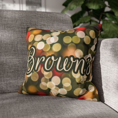 Red Blurred Lights Name Square Pillow/Case