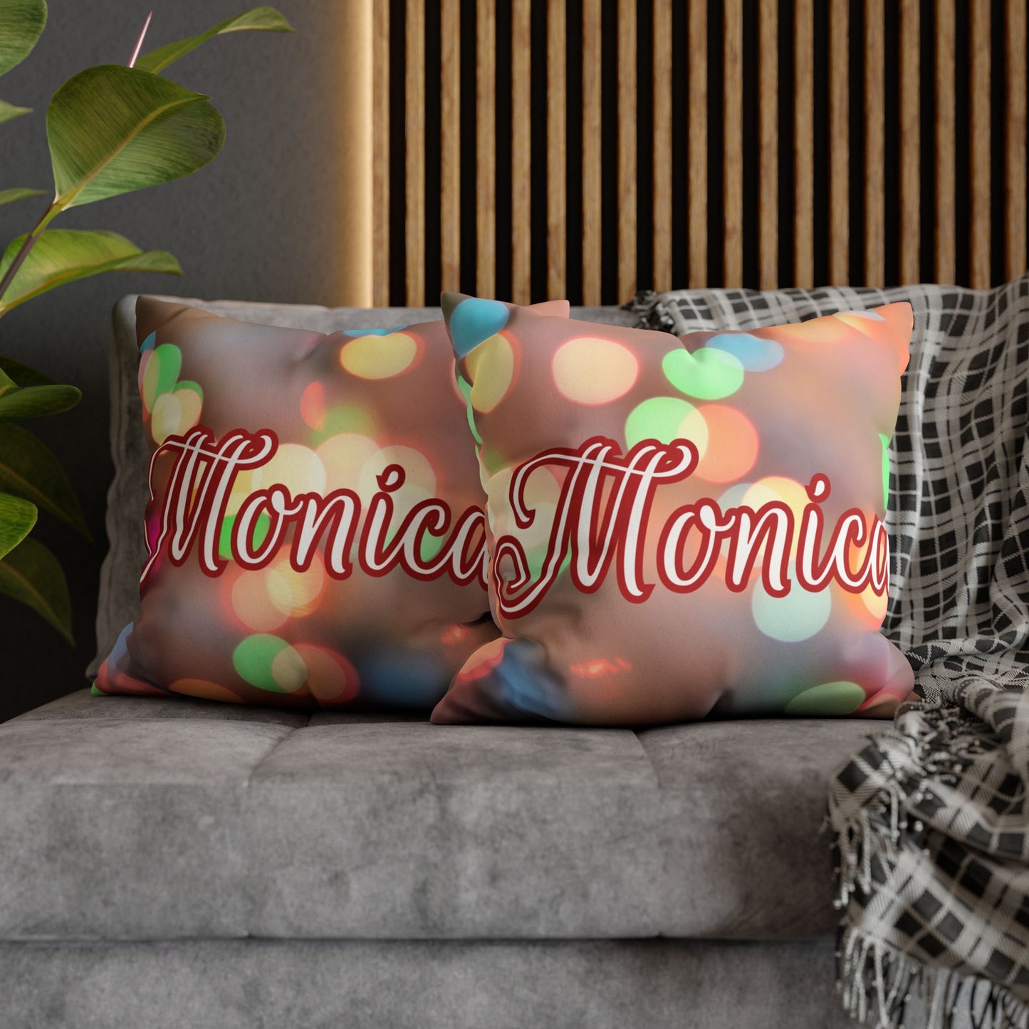 Blurred Lights Name Square Pillow/Case