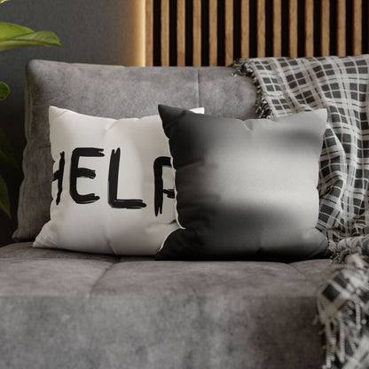 Help Face / Name Faux Suede Square Pillowcase