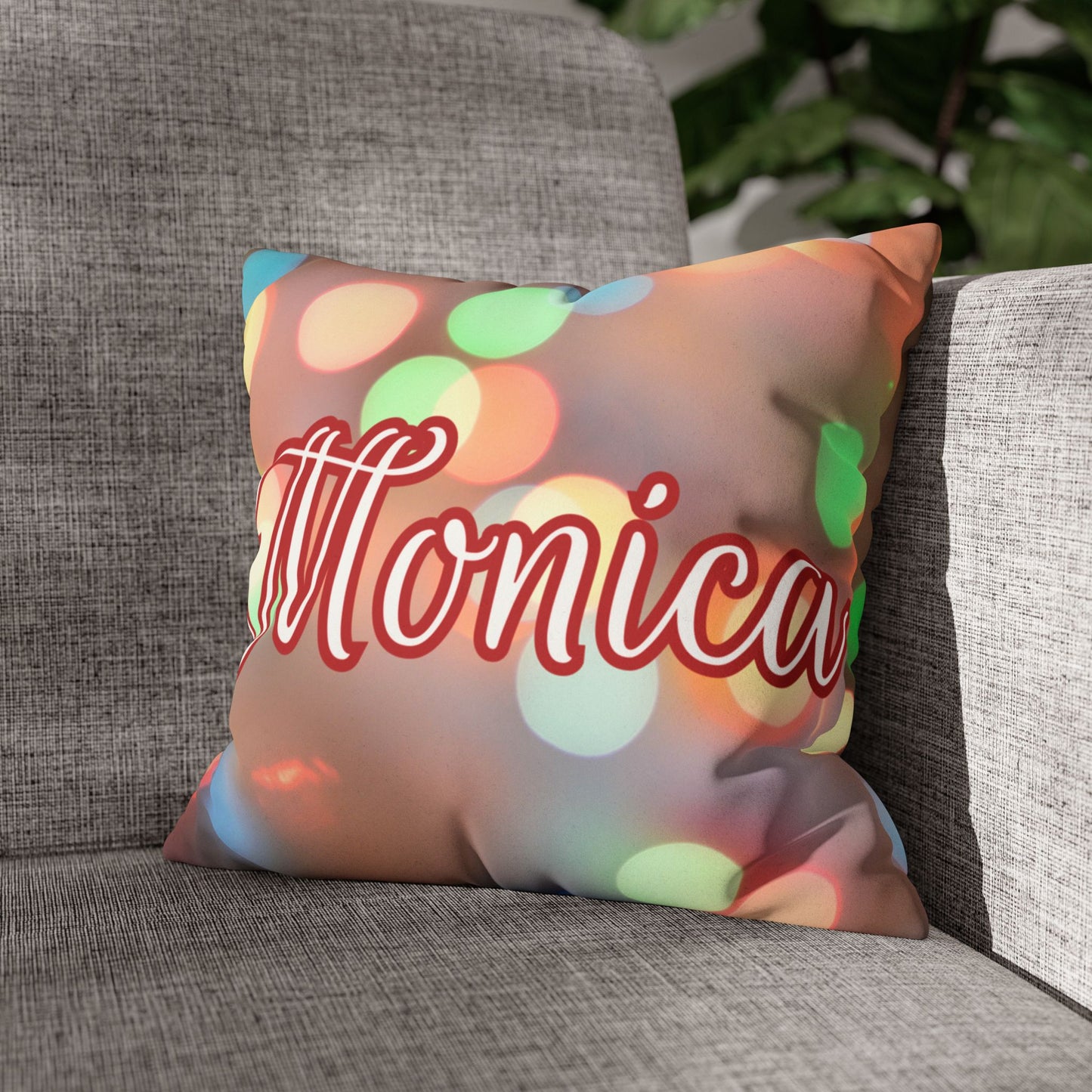 Blurred Lights Name Square Pillow/Case