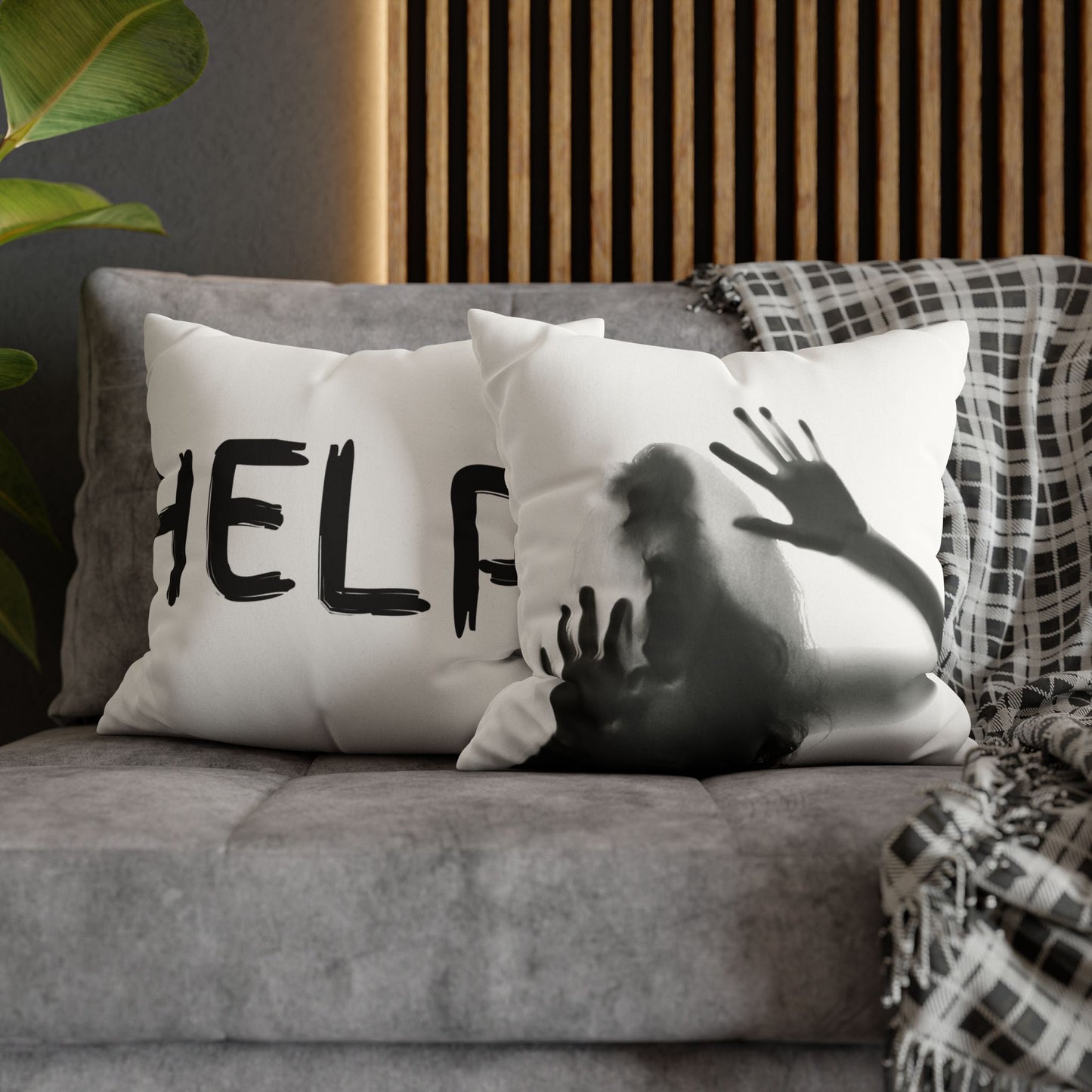 Help / Name Faux Suede Square Pillowcase