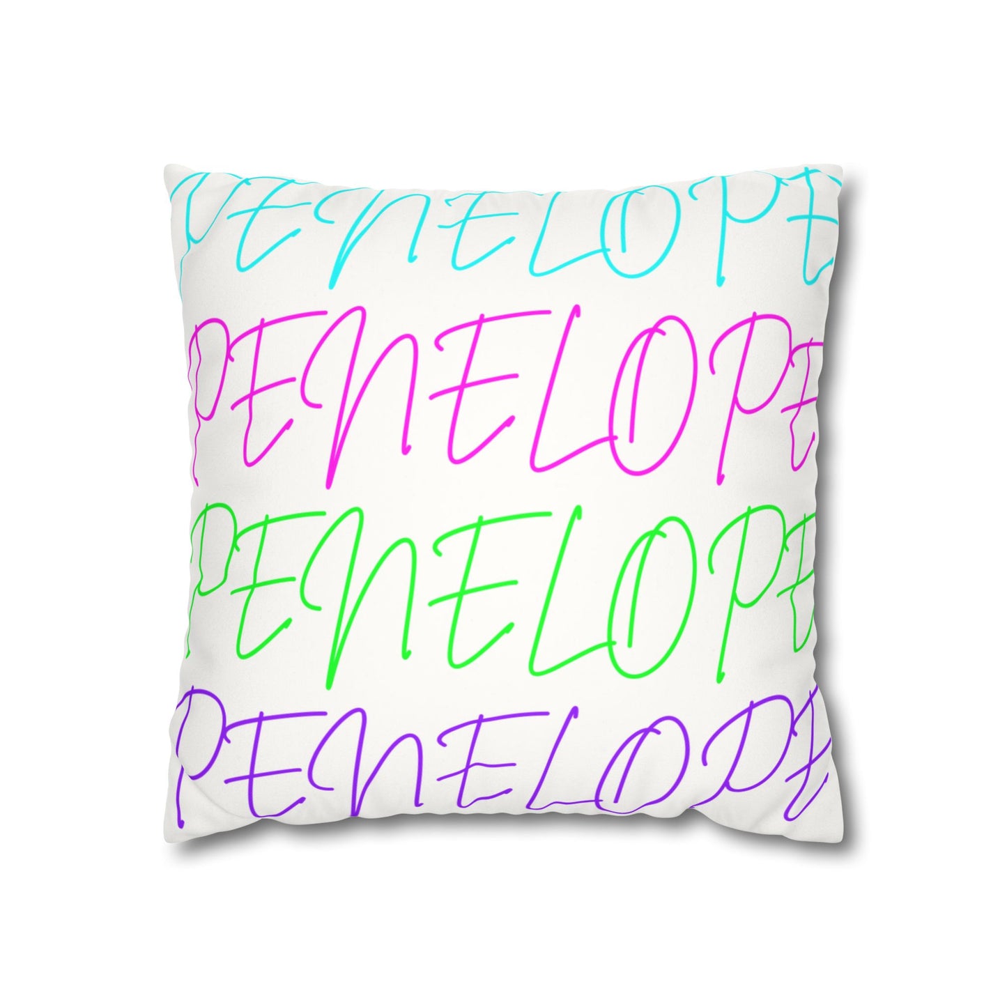 Bright Names Spun Polyester Square Pillow