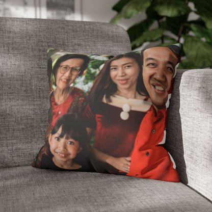Custom Photo Name Square Pillow/Case