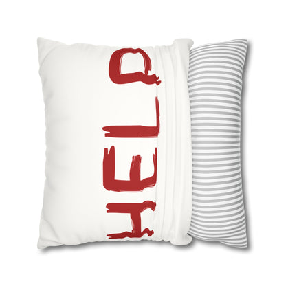 Help Face / Name Faux Suede Square Pillowcase