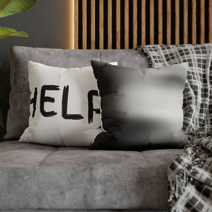 Help Face / Name Faux Suede Square Pillowcase