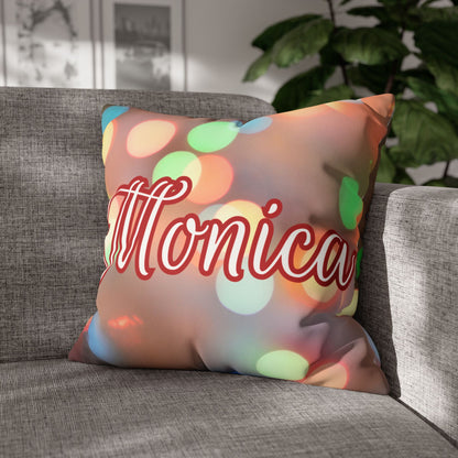 Blurred Lights Name Square Pillow/Case
