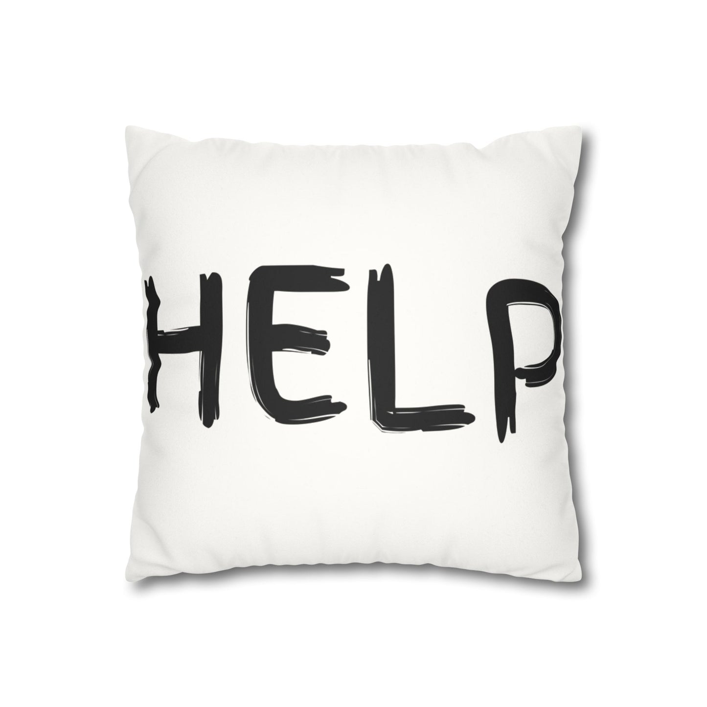 Help / Name Faux Suede Square Pillowcase