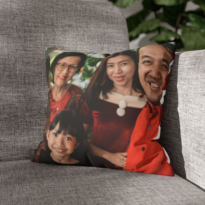 Custom Photo Name Square Pillow/Case