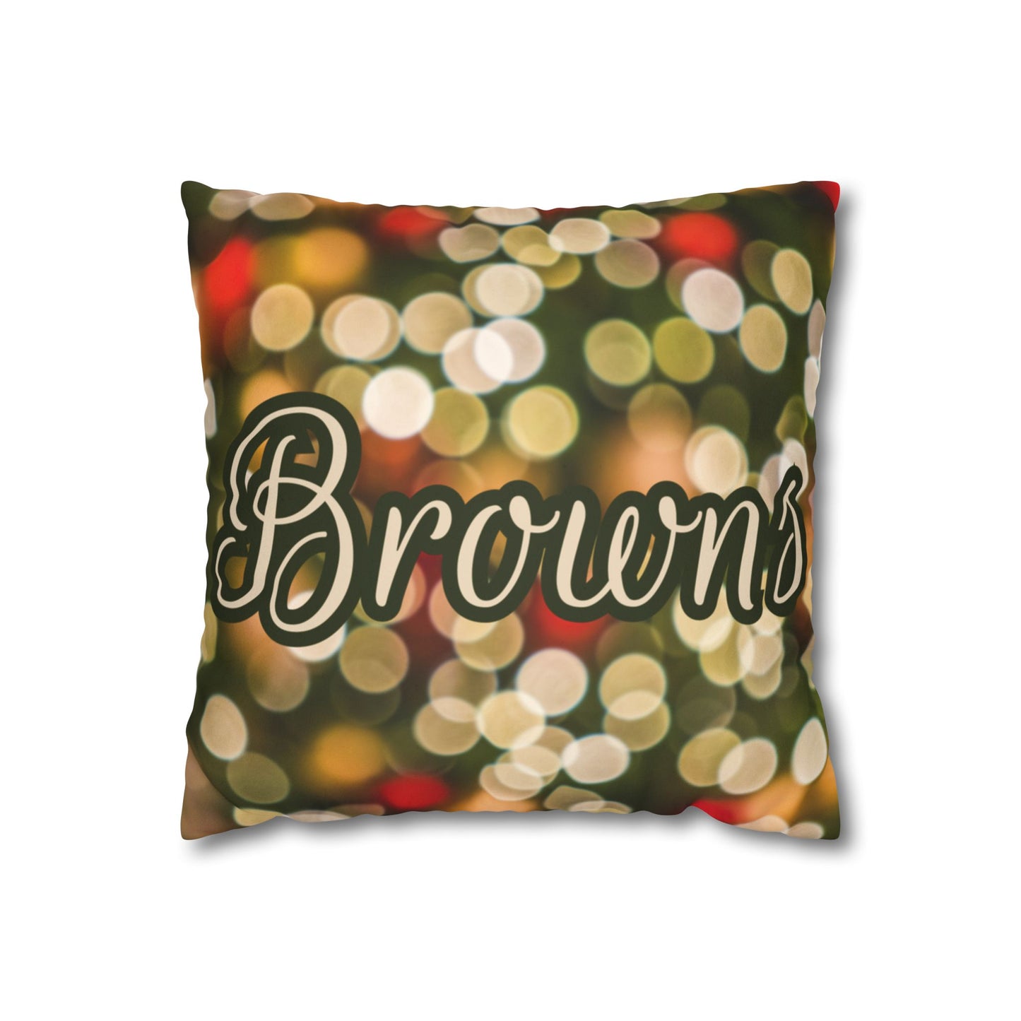 Red Blurred Lights Name Square Pillow/Case