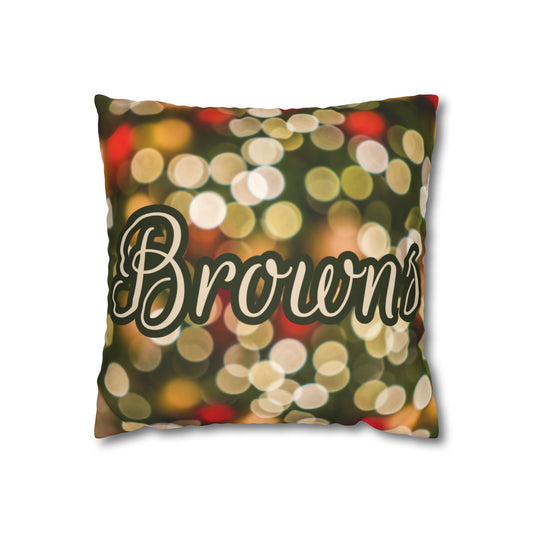 Red Blurred Lights Name Square Pillow/Case
