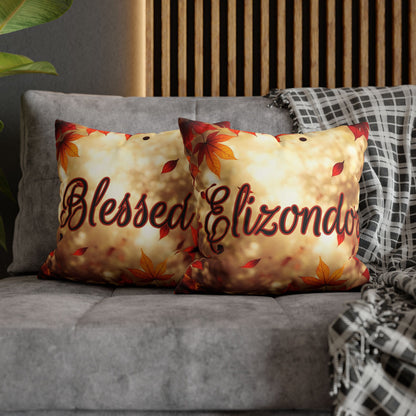 Fall Leaves Name Square Pillow/Case