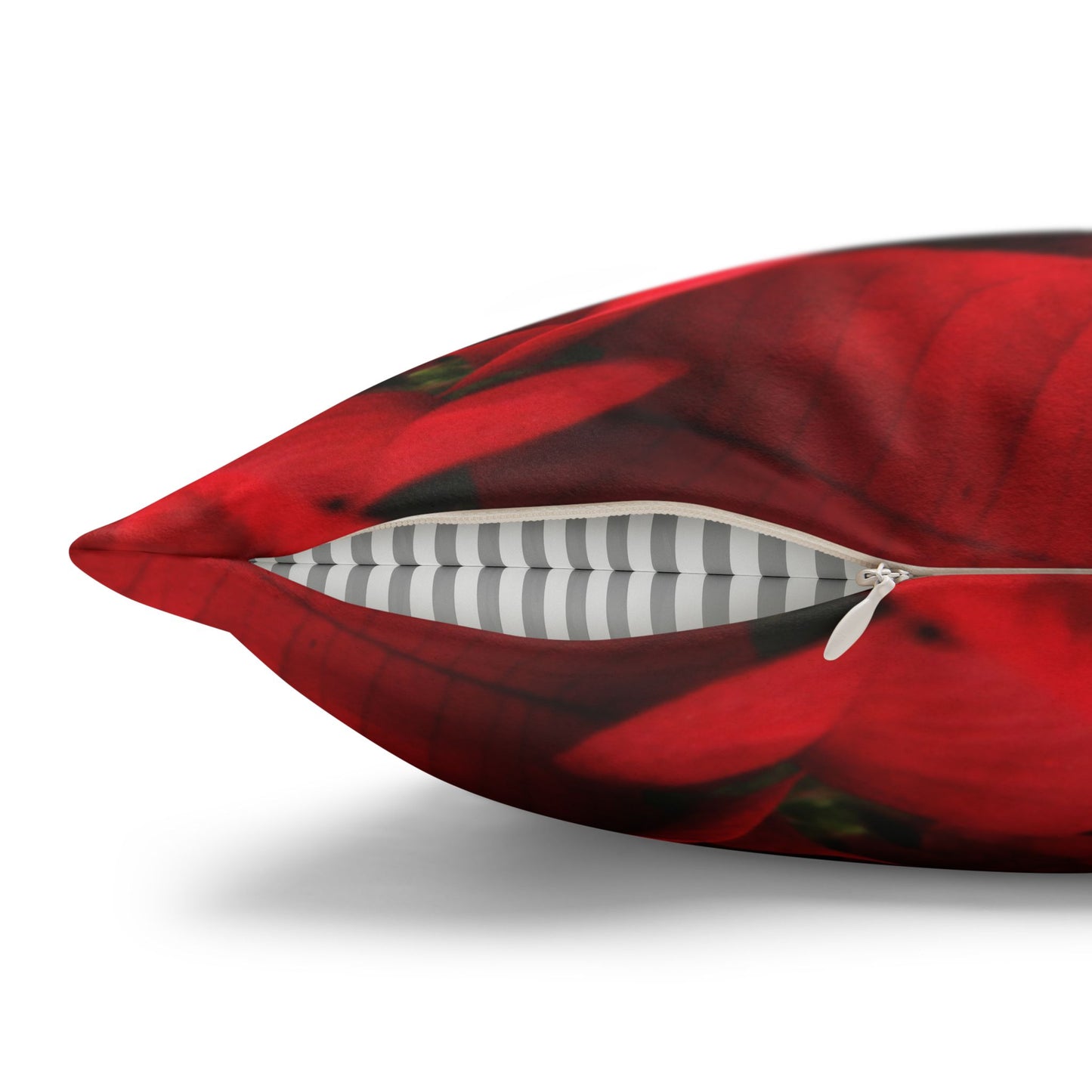 Poinsettias Name Faux Suede Square Pillow/Case