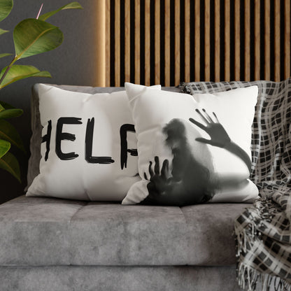 Help / Name Faux Suede Square Pillowcase