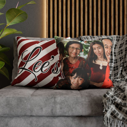 Custom Photo Name Square Pillow/Case