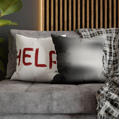Help Face / Name Faux Suede Square Pillowcase