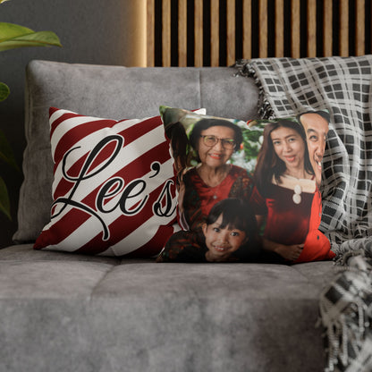 Custom Photo Name Square Pillow/Case