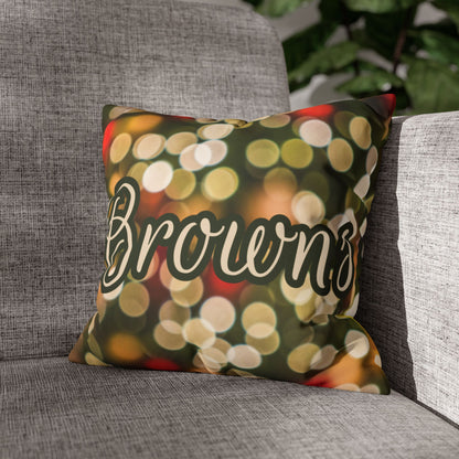 Red Blurred Lights Name Square Pillow/Case