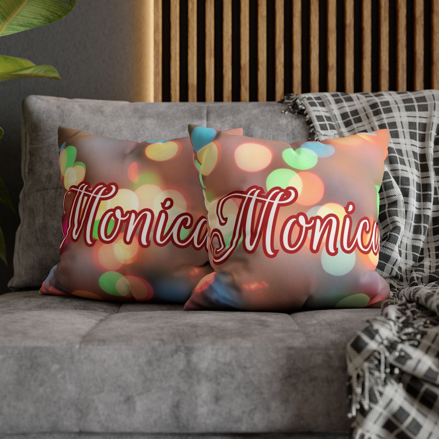 Blurred Lights Name Square Pillow/Case