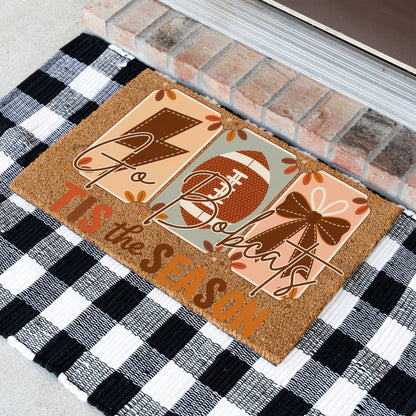 Football Tis The Season Text Doormat