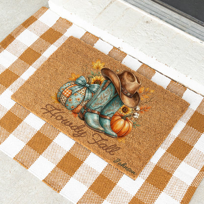 Howdy Fall Name UV Printed Doormat