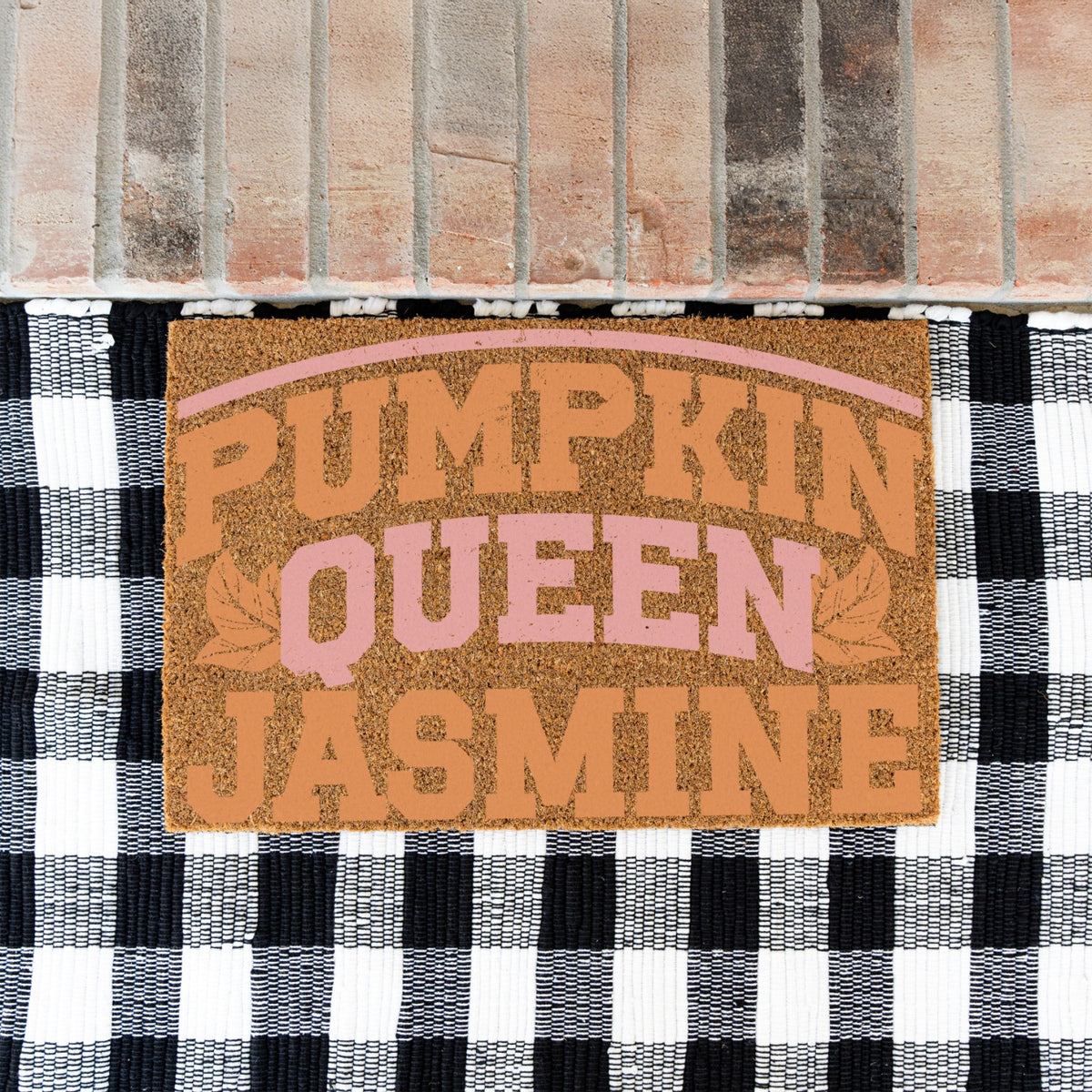Pumpkin Queen Name UV Printed Doormat