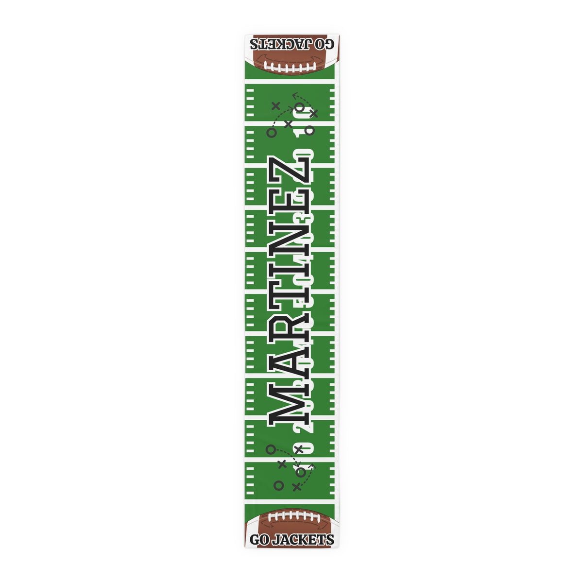 Football Field Name Table Runner (Cotton, Poly)