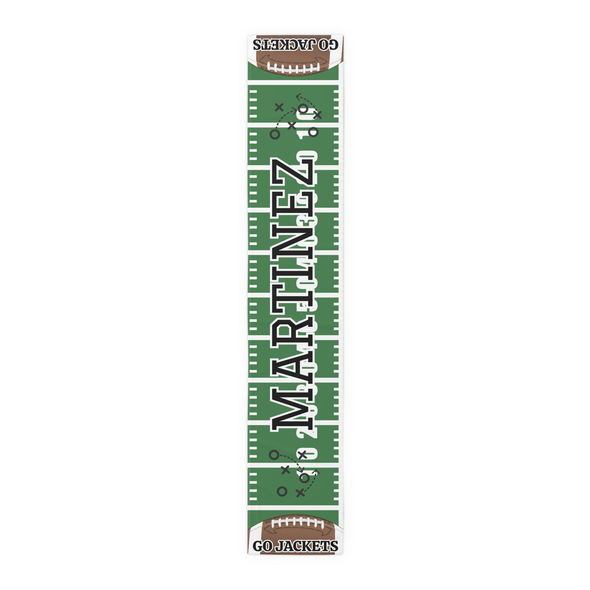 Football Field Name Table Runner (Cotton, Poly)
