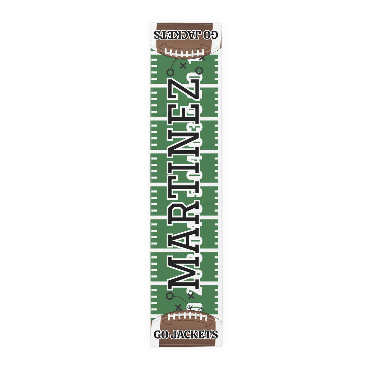 Football Field Name Table Runner (Cotton, Poly)