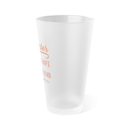 Buisiness Logo Frosted Pint Glass, 16oz