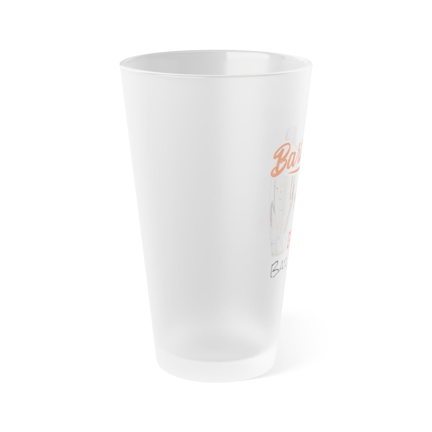 Buisiness Logo Frosted Pint Glass, 16oz