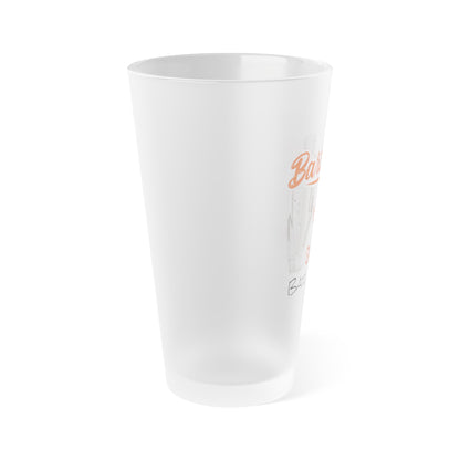Buisiness Logo Frosted Pint Glass, 16oz