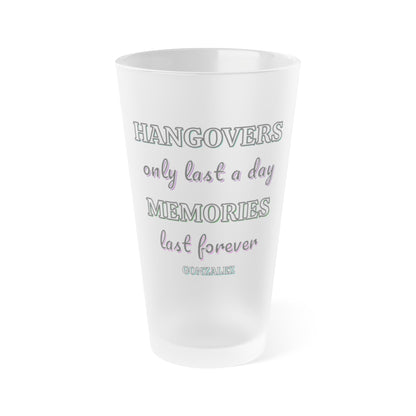 Hangover Memories Frosted Pint Glass, 16oz