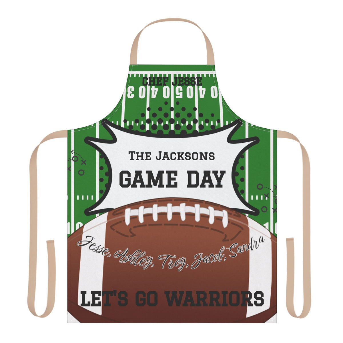 Game Day Names Apron