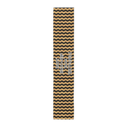Glitter "Look" Design Happy Halloween Name Table Runner (Cotton, Poly)